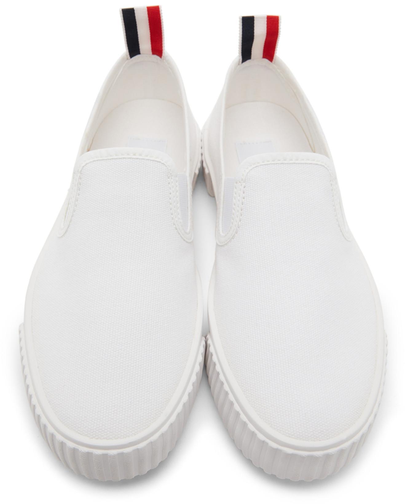 THOM BROWNE Classic Button-down Shirt With Crisp Collar And Curved Hem In White