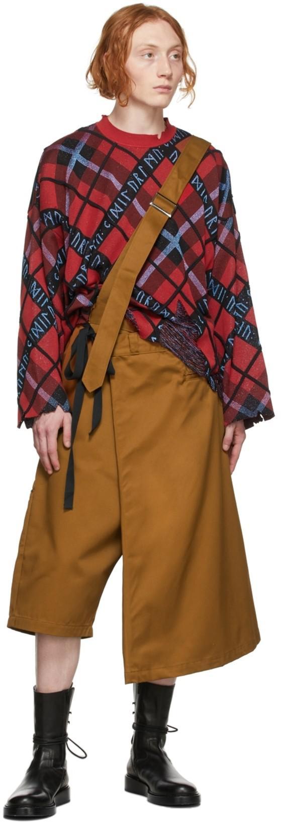 KIDILL Ssense Exclusive Brown Dickies Edition Fold Trousers