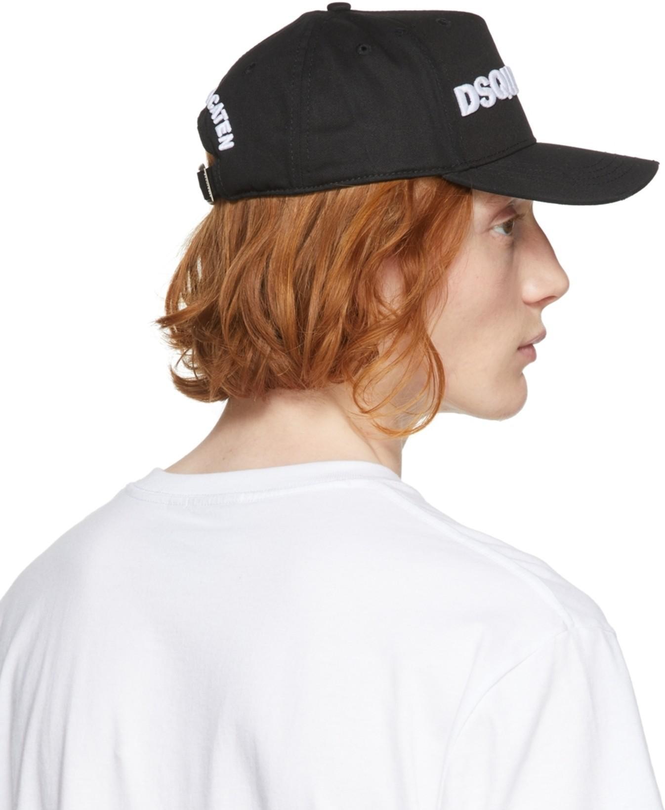 DSQUARED2 Contemporary Black And White Baseball Cap