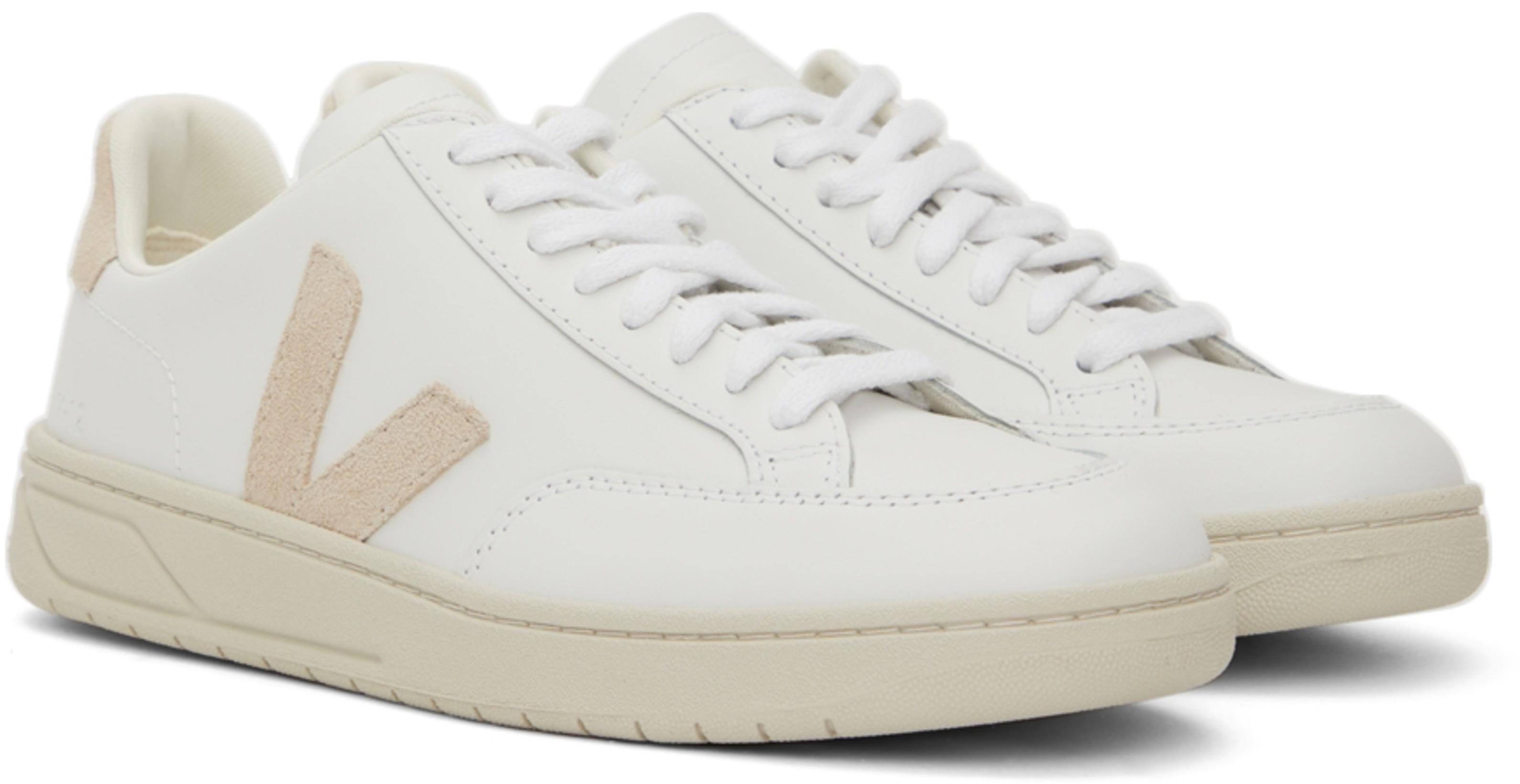 VEJA V-12 Calfskin Sneakers In White
