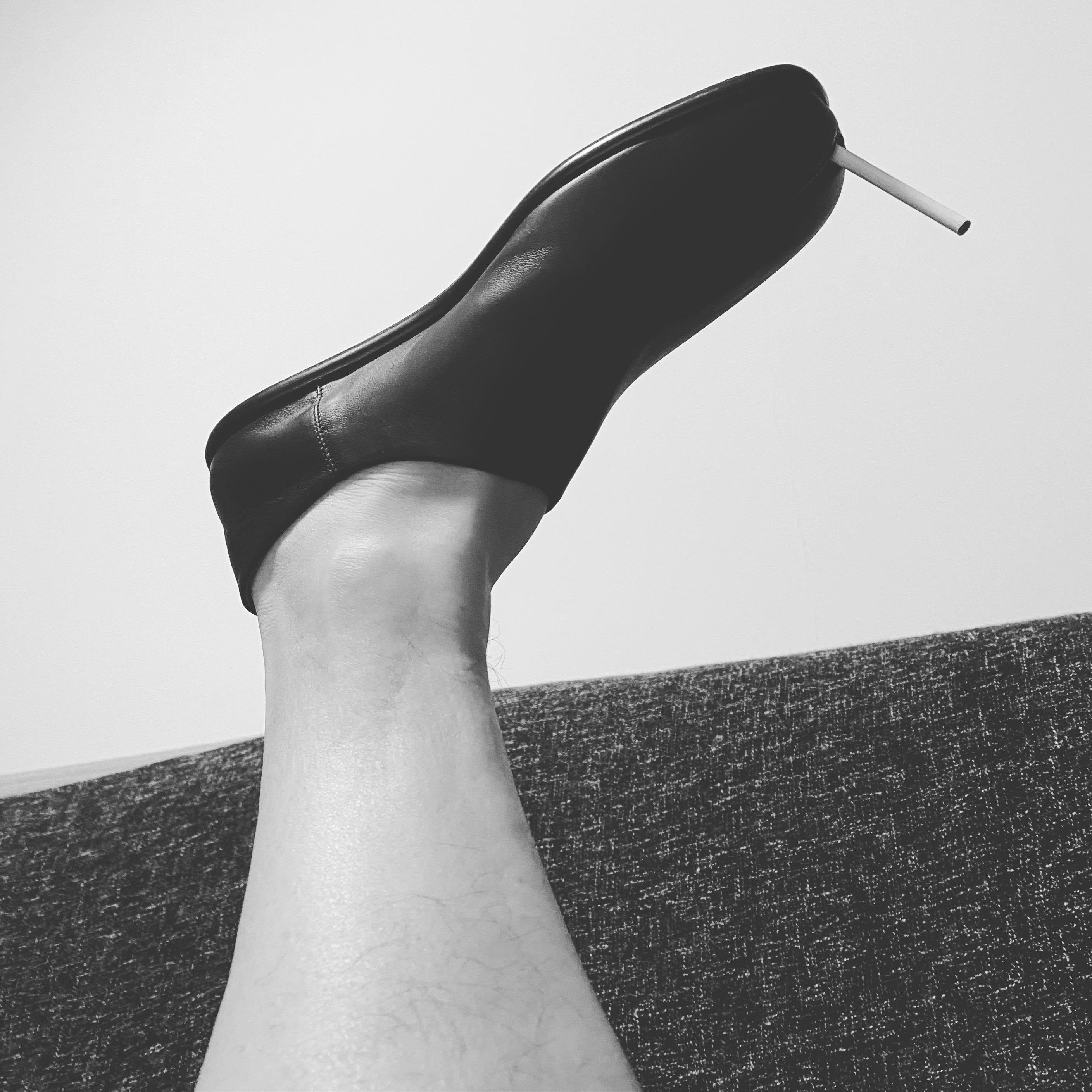 MAISON MARGIELA 10mm Tabi Leather Babouche Shoes In Gray