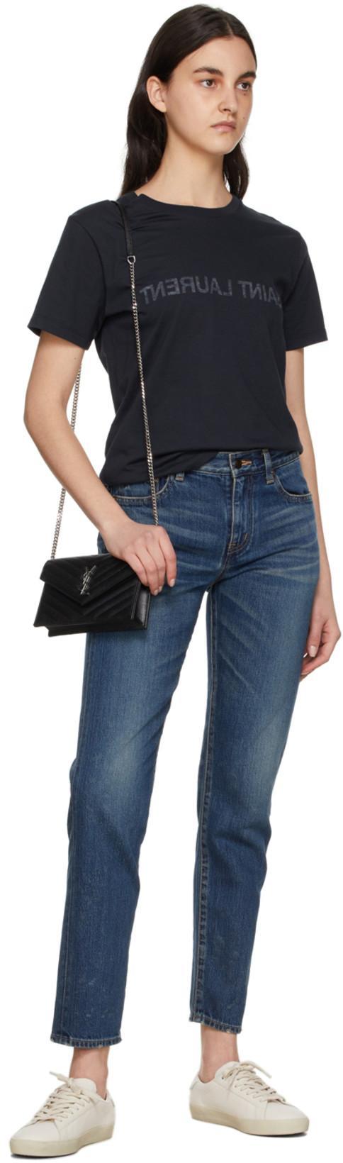 SAINT LAURENT Court Classic Distressed Logo-embroidered Canvas And Leather Sneakers In White