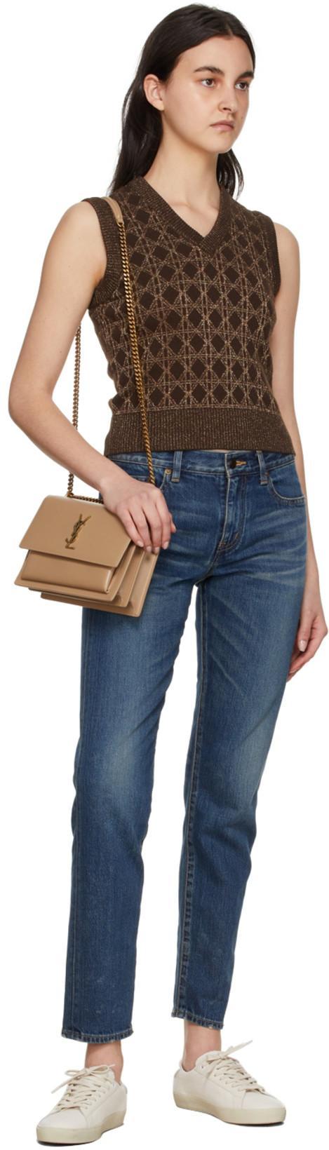 SAINT LAURENT Court Classic Distressed Logo-embroidered Canvas And Leather Sneakers In White