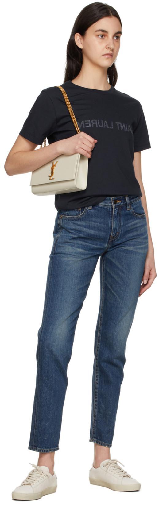 SAINT LAURENT Court Classic Distressed Logo-embroidered Canvas And Leather Sneakers In White