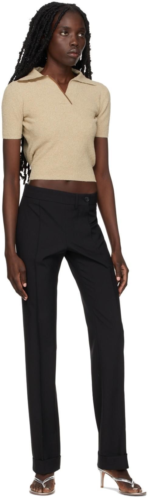 JACQUEMUS Black 'le Pantalon Fresa' Trousers In 990 Black