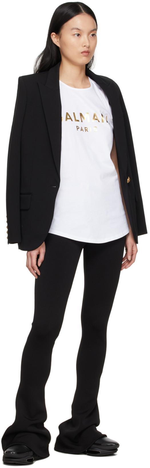 BALMAIN Logo-print Sleeveless T-shirt In White