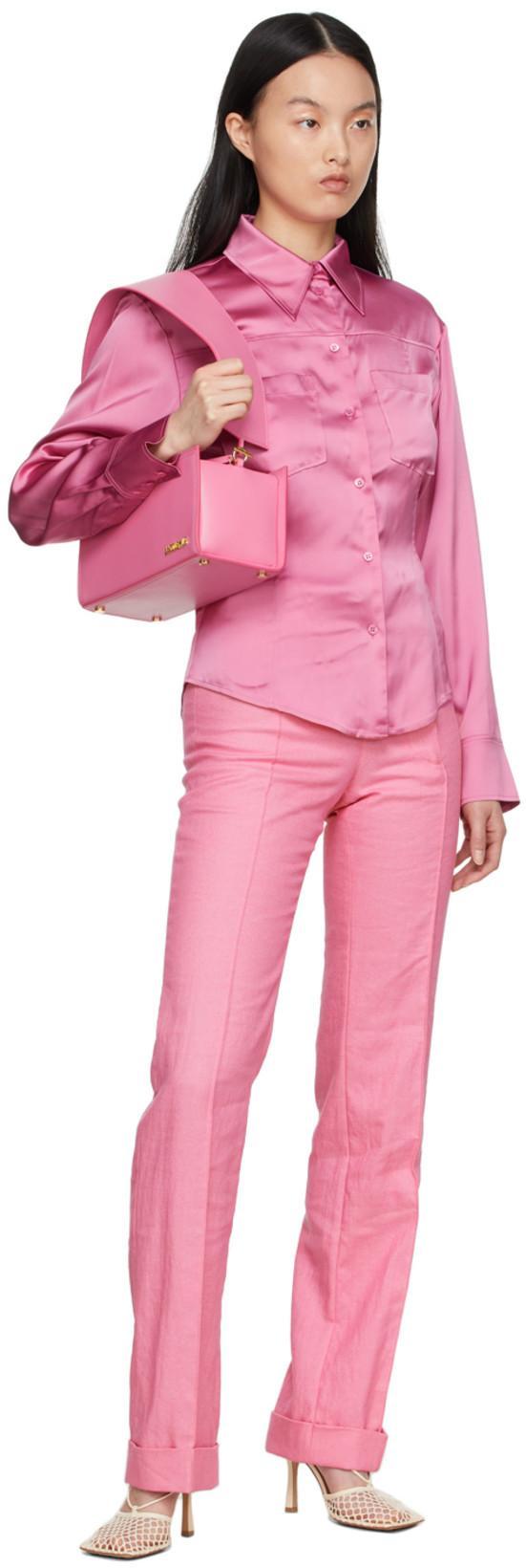 JACQUEMUS Pink 'la Chemise Mentalo' Shirt