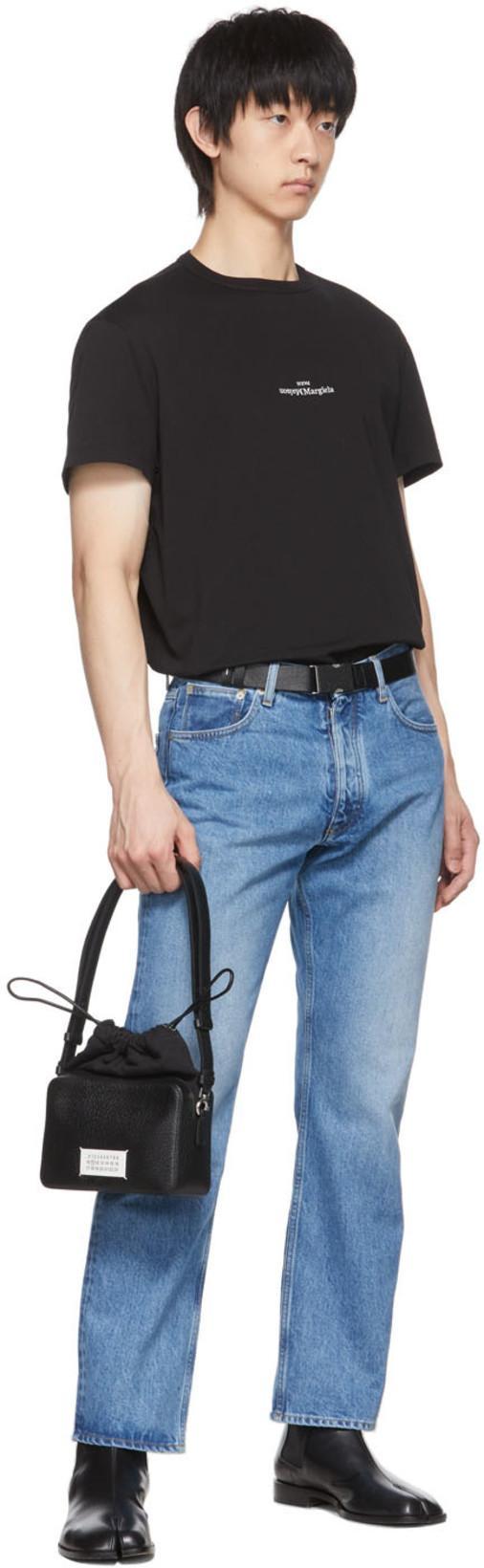 MAISON MARGIELA Distorted Logo T-shirt In Black