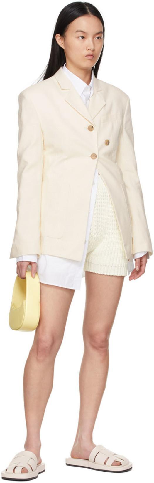 RECTO Off-white Knit Beach Shorts In Off White