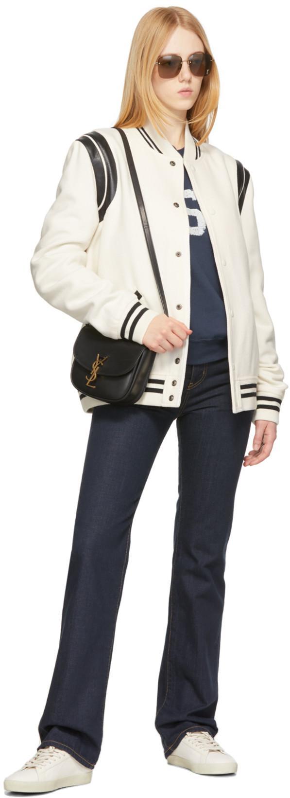 SAINT LAURENT Court Classic Distressed Logo-embroidered Canvas And Leather Sneakers In White