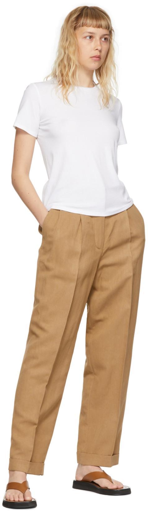 THE ROW Ginza Flip-flop Smooth Calfskin Sandals In Brown