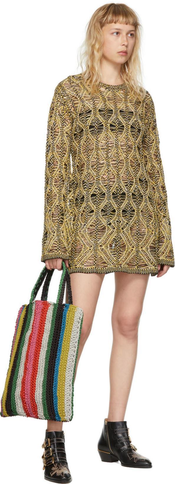 CHLOÉ Black Calf Leather Bos Taurus Lace-up Boots In Animal Print