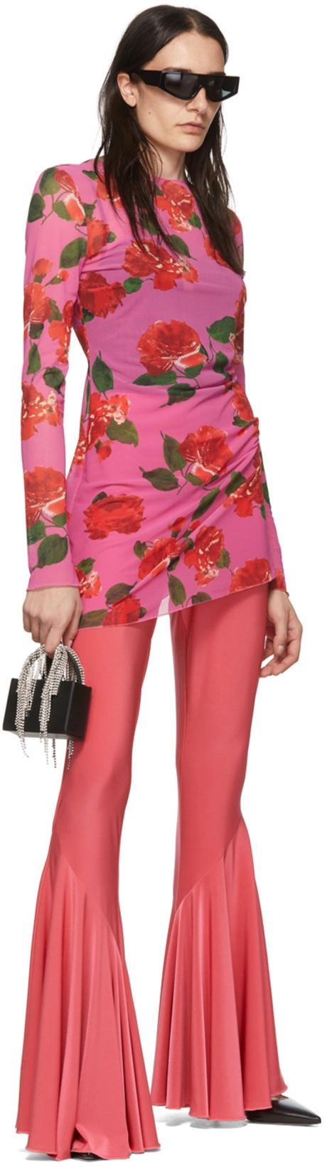 MAGDA BUTRYM Lycra Roses One Piece Swimsuit In Black