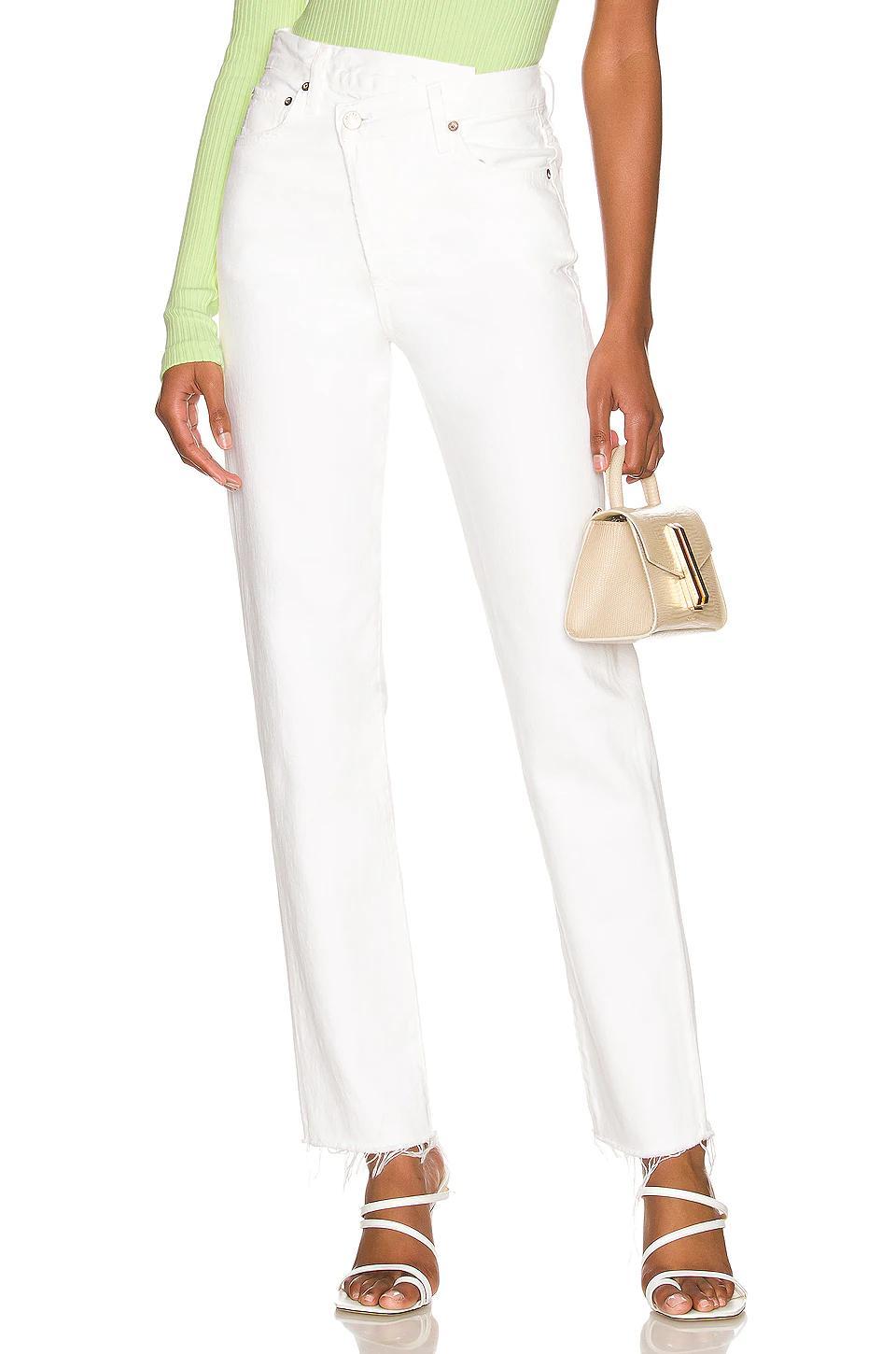 AGOLDE Criss Cross Jeans In Milkshake White