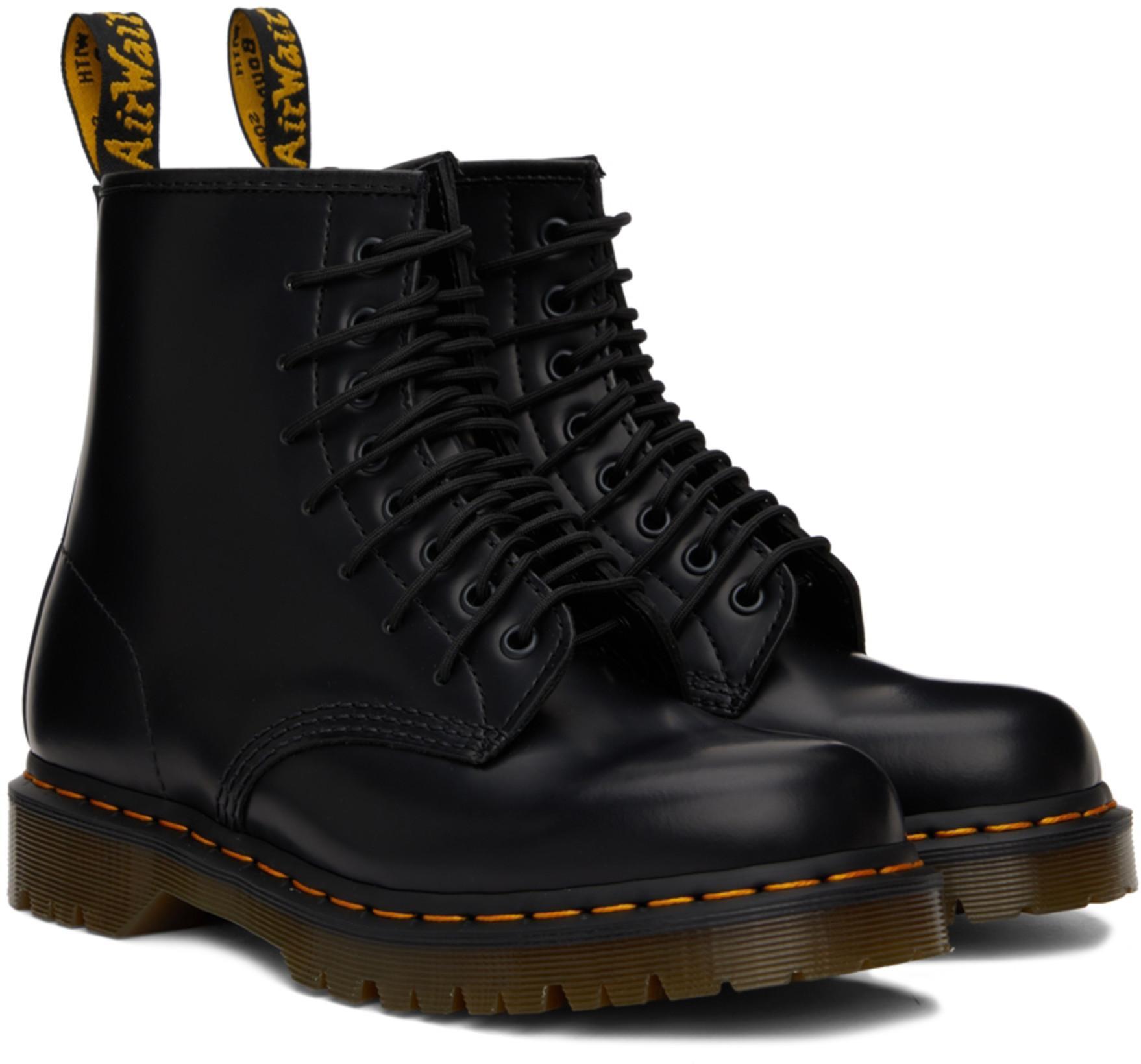 DR. MARTENS 1460 Pascal Combat Boots In Black