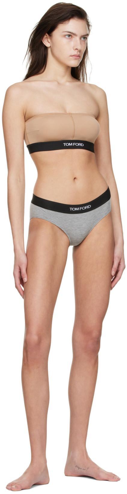 TOM FORD Beige Signature Bandeau Bra In Dp061 Dusty Rose