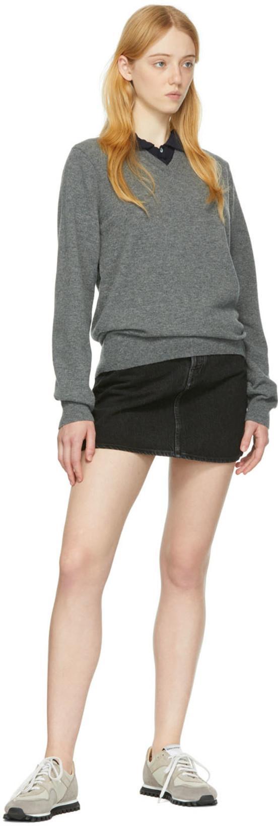 ACNE STUDIOS Black Denim Mini Skirt In New