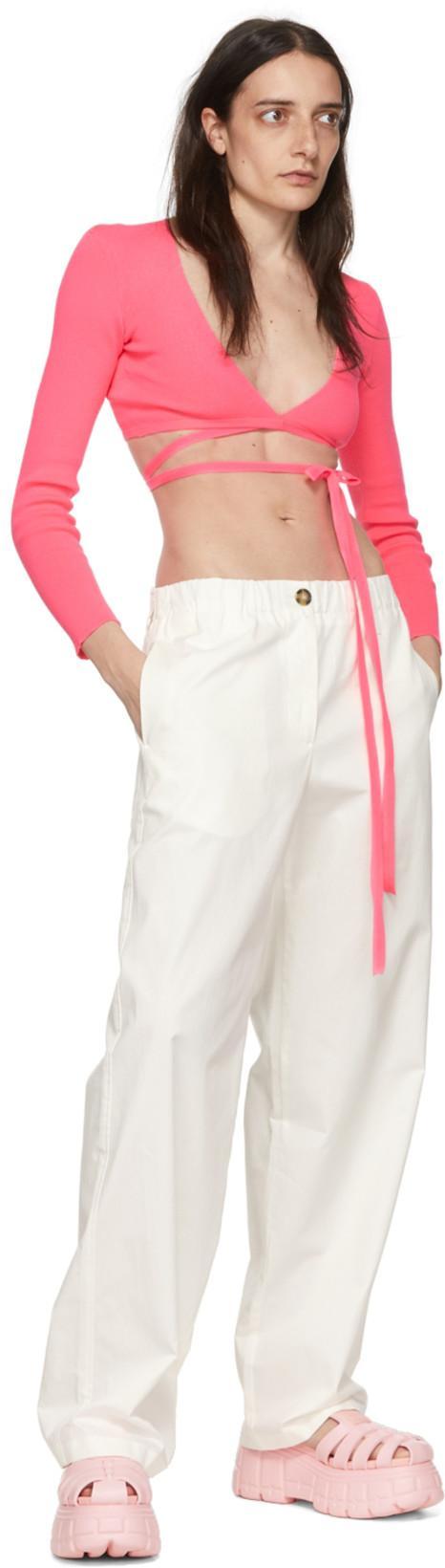 MSGM Top Cropped In Pink