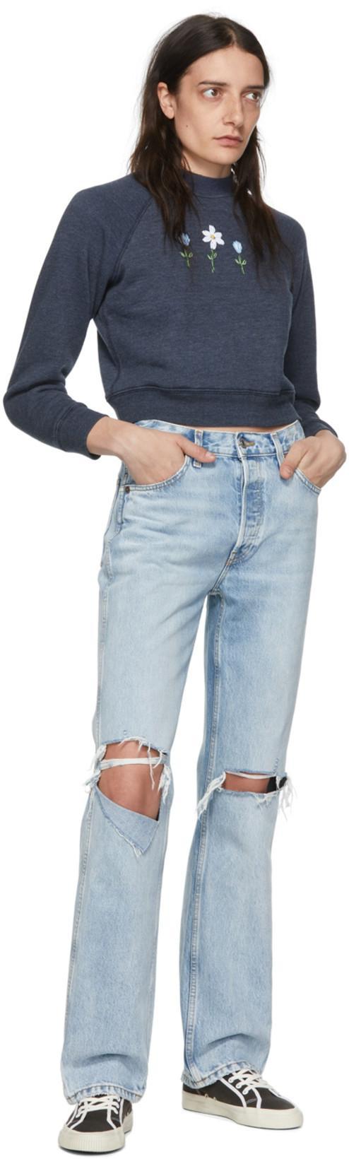 MARQUES' ALMEIDA Ssense Exclusive Khaki Boyfriend Jeans