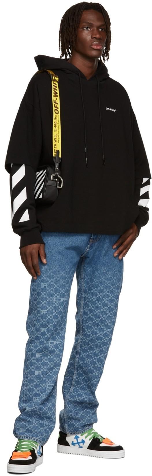 OFF-WHITE French Cotton-terry Hoodie In Black