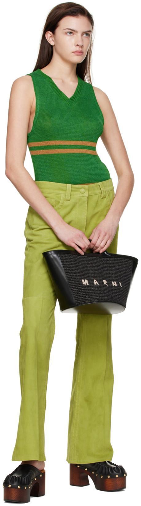 MARNI Sabo Ruched Studded Leather Platform Clogs In 00n99 Black