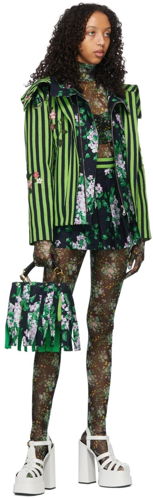 BARRAGAN Ssense Exclusive Black Xochi Ruffle Cut Out T-shirt