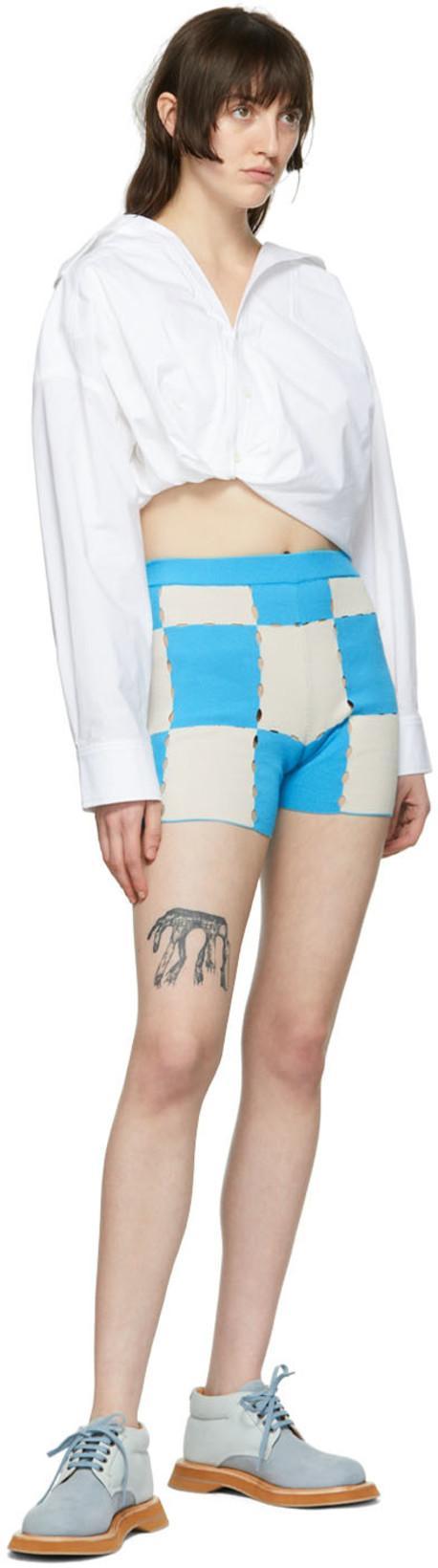 JACQUEMUS Le Short Gelato Stretch-cotton-blend Shorts In Light Blue