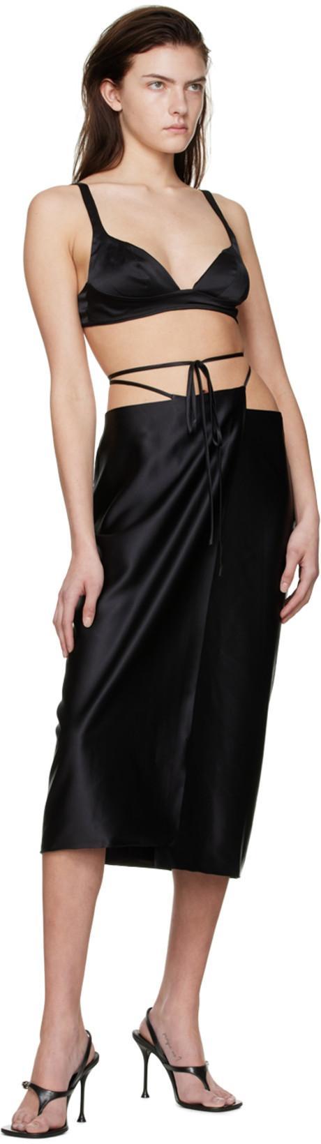 SUBSURFACE Ssense Exclusive Black Silk Bra