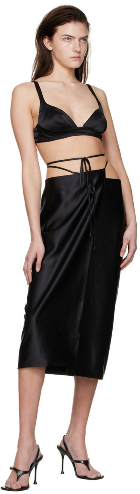 SUBSURFACE Ssense Exclusive Black Silk Bra