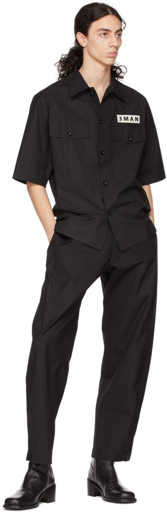 3MAN Black Cotton Shirt