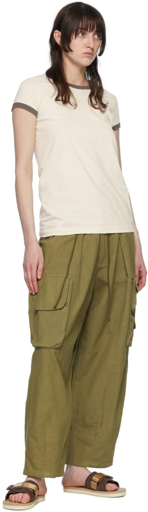 ANDREJ GRONAU Ssense Exclusive Brown & Blue Star Long Sleeve T-shirt In Brown Mint