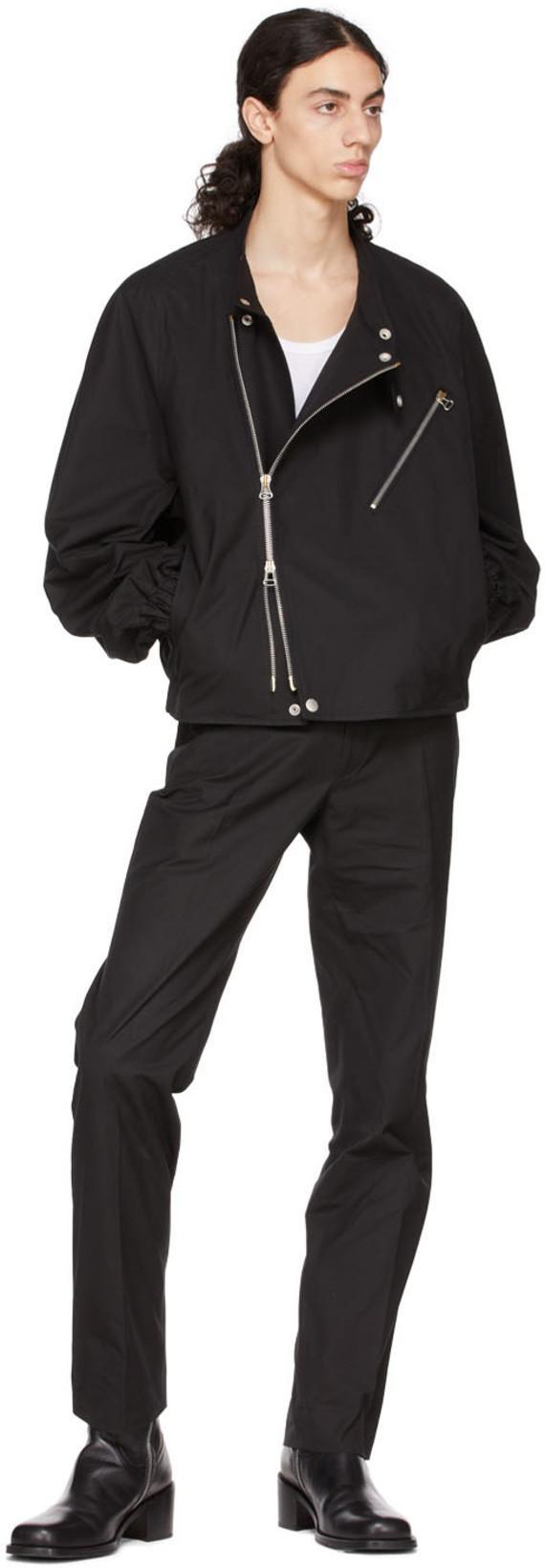 3MAN Black Cotton Trousers