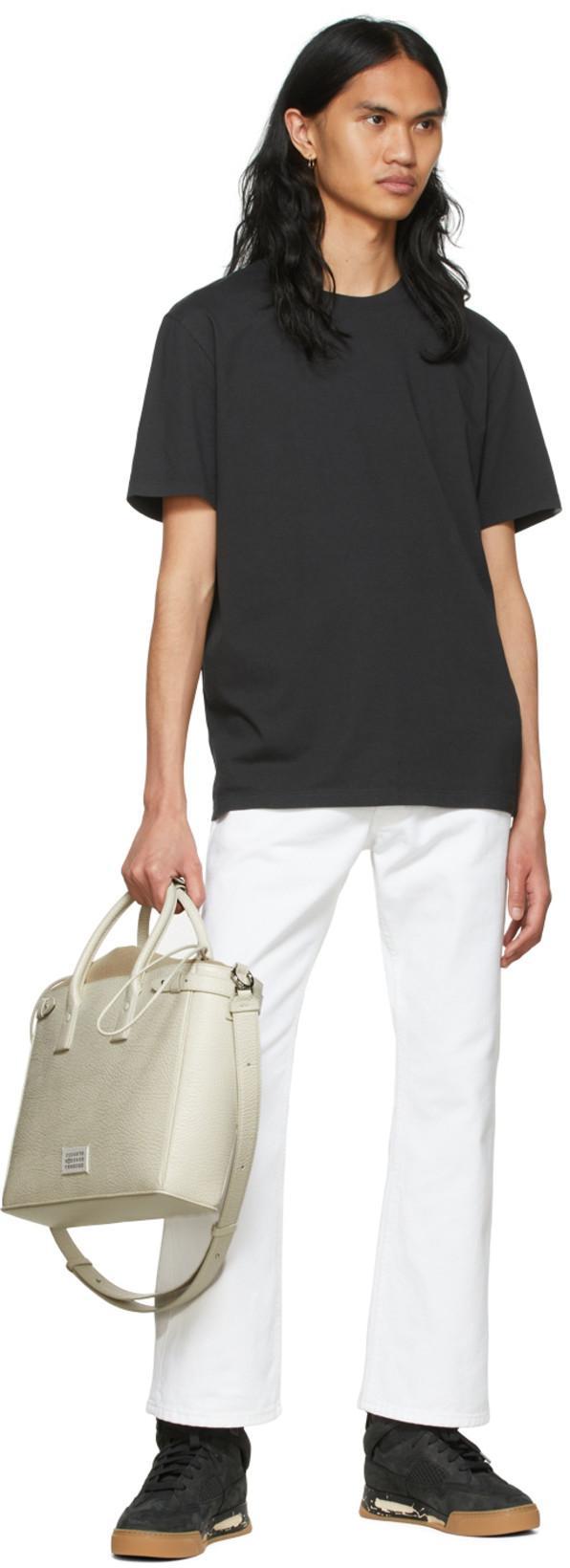 MAISON MARGIELA Distorted Logo T-shirt In Black