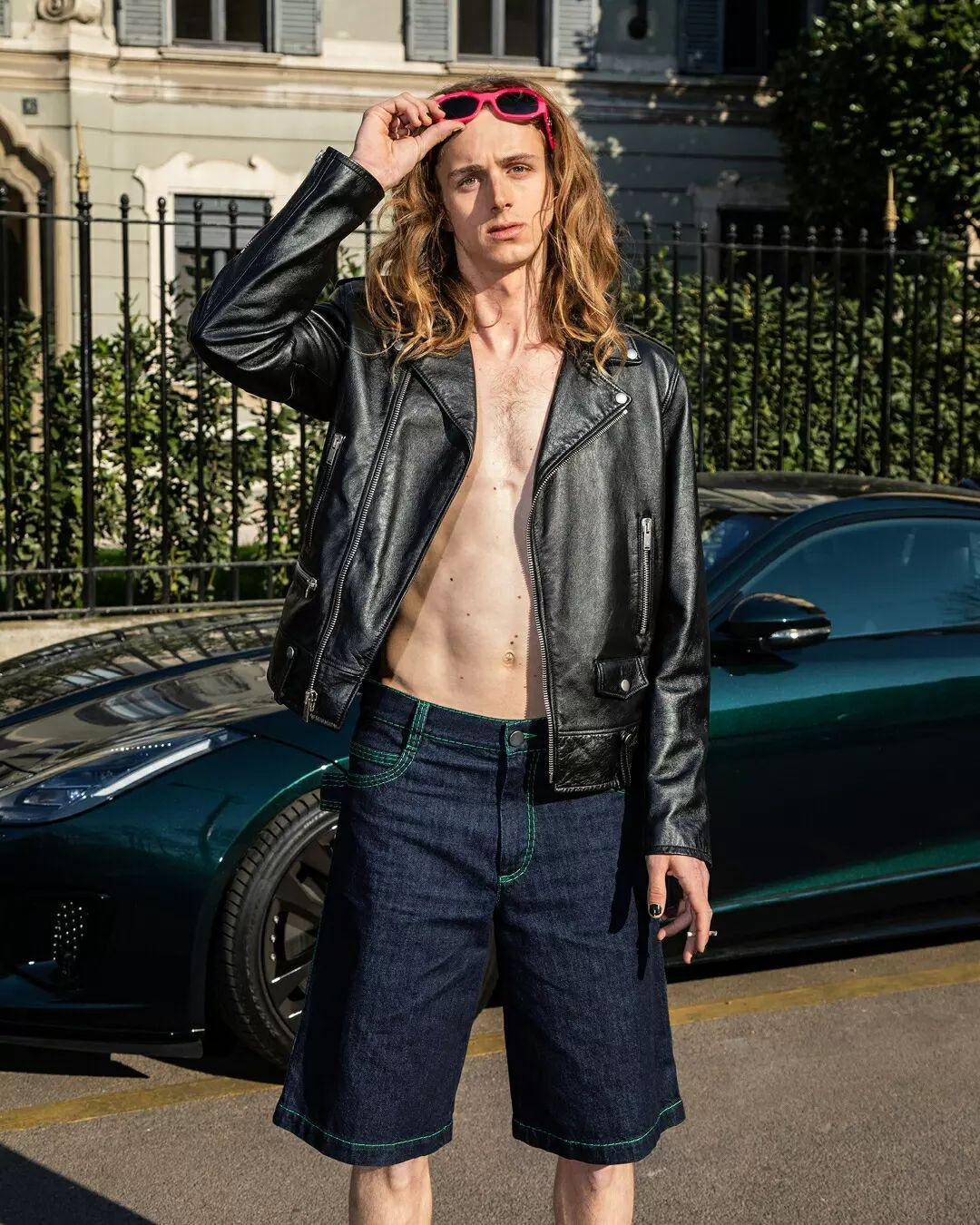 SAINT LAURENT Classic Motorcycle Puffer Jackets Black