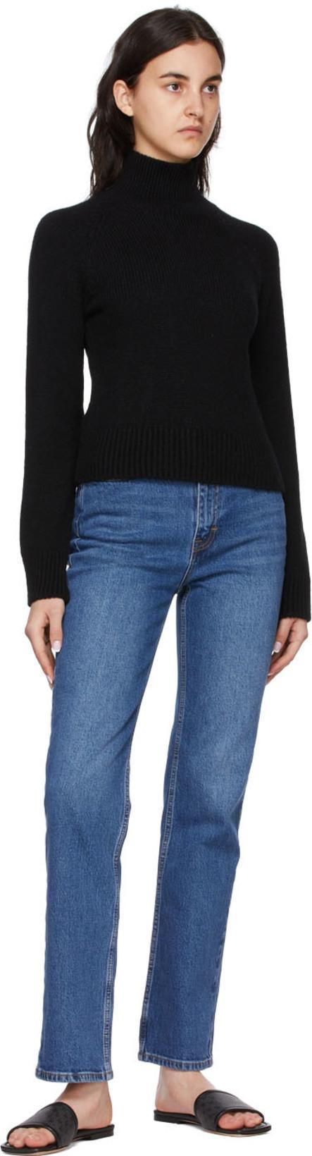 ANINE BING Sydney Alpaca Blend Turtleneck Sweater In Black