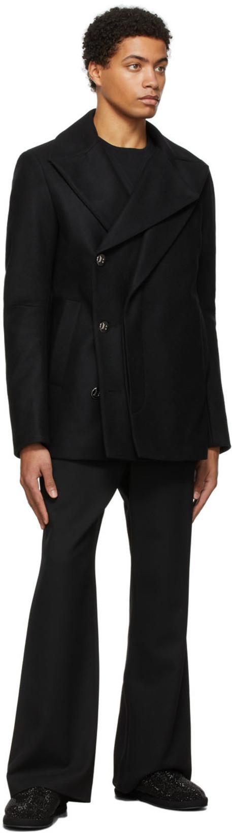 BALMAIN Black Organic Cotton Crewneck Sweatshirt