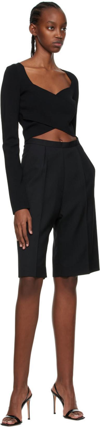 GIANVITO ROSSI Black Patent Ribbon Stiletto 105 Heeled Sandals