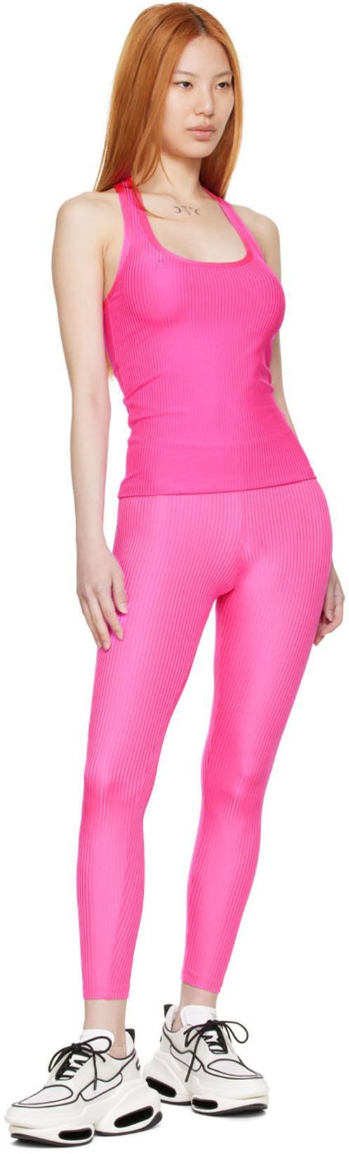 BALMAIN Pink Nylon Tank Top In 672 Fuxia