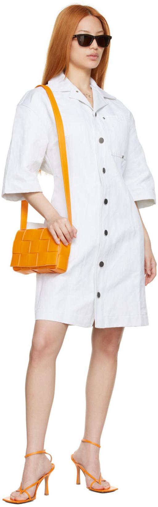 BOTTEGA VENETA Multi Strap Stretch High-heel Sandals In Tangerine