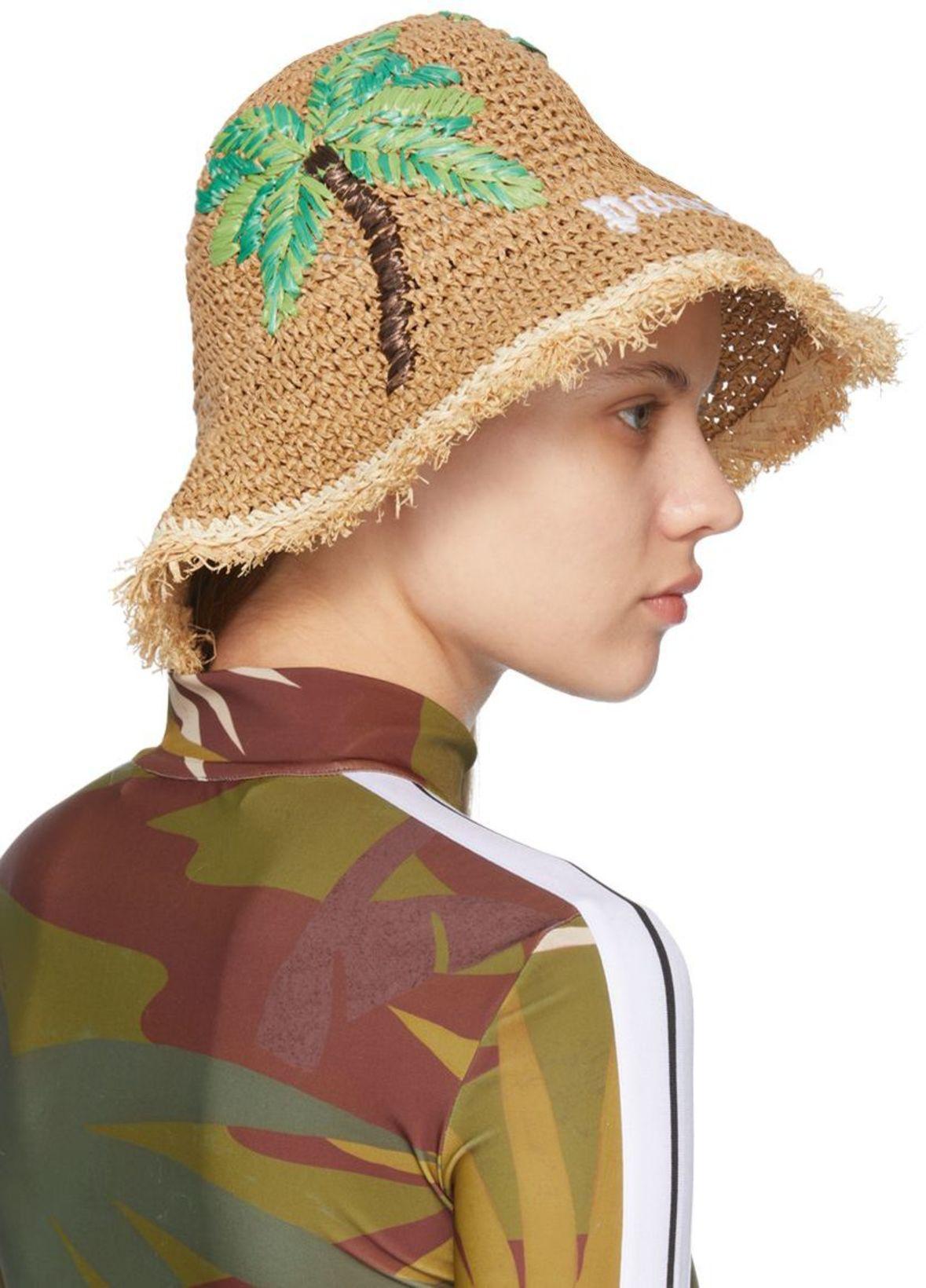 PALM ANGELS Jungle Love Crop Zip-up Track Top In Military Green