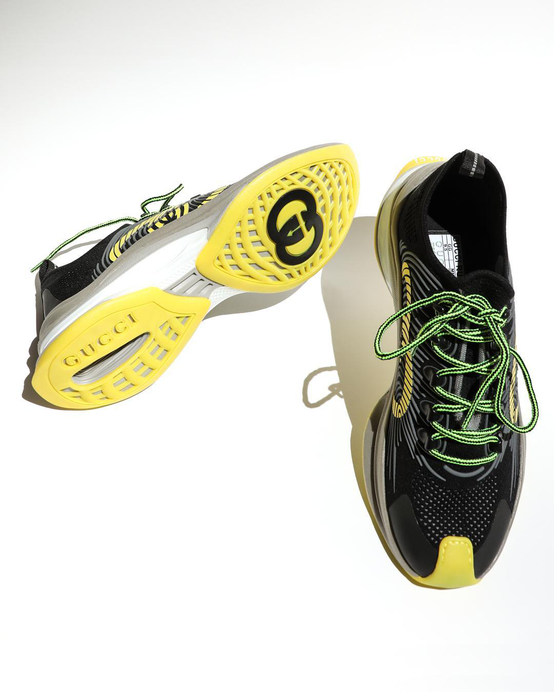 GUCCI Run Lace-up Sneakers In Black