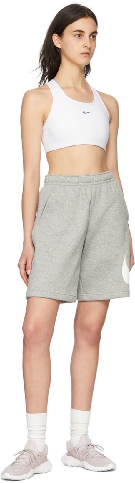 NIKE Swoosh Womens Medium Support Sports Bra Dx6821 In White