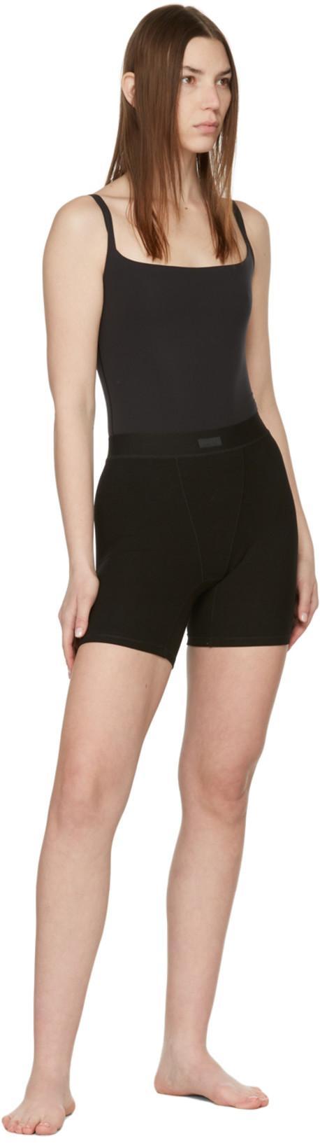 SKIMS Fits Everybody Square Neck Bodysuit In Black