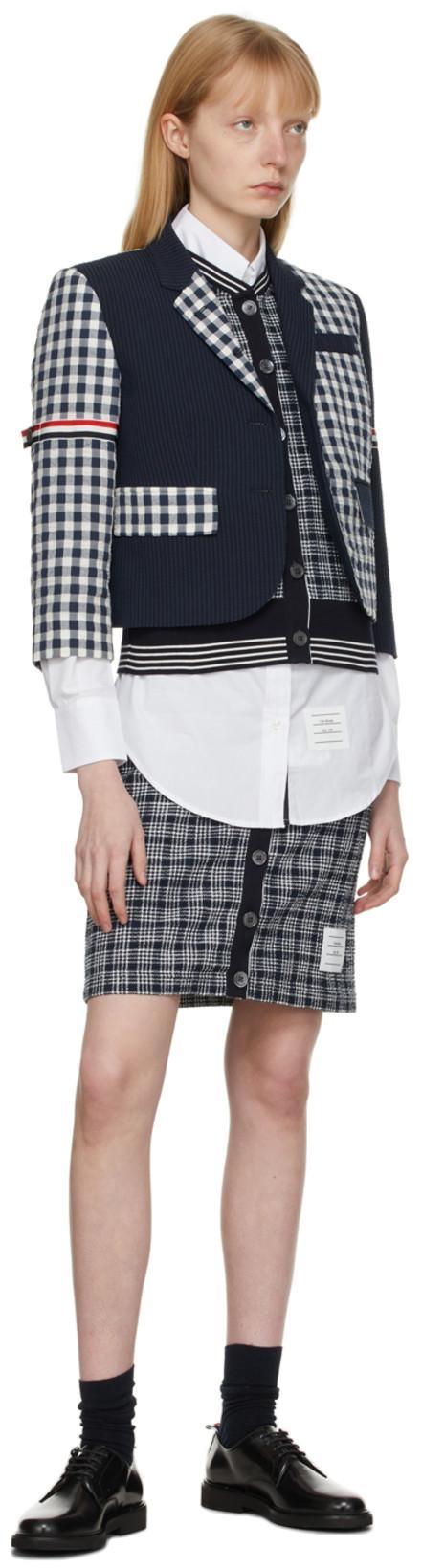 THOM BROWNE Classic Button-down Shirt With Crisp Collar And Curved Hem In White