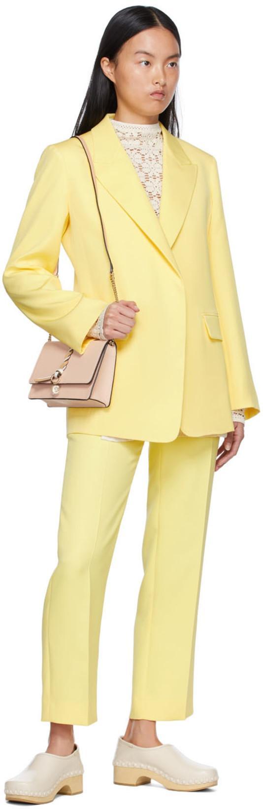 CHLOÉ Straight-leg Ankle Silk Crepe Trousers In Multicolor