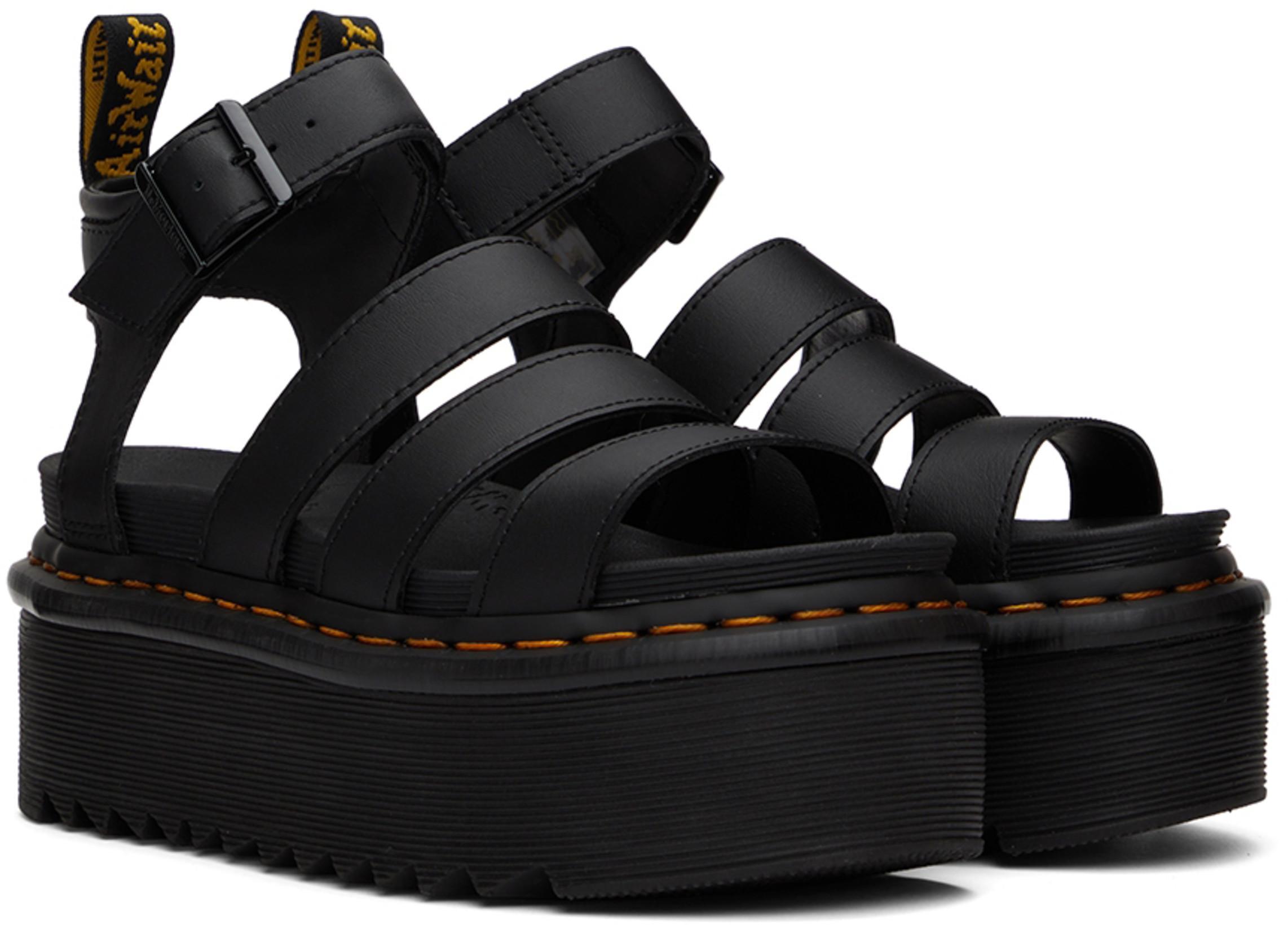 DR. MARTENS Dr.martens Gladiator Sandals With Platform In Nero Neri E Grigi