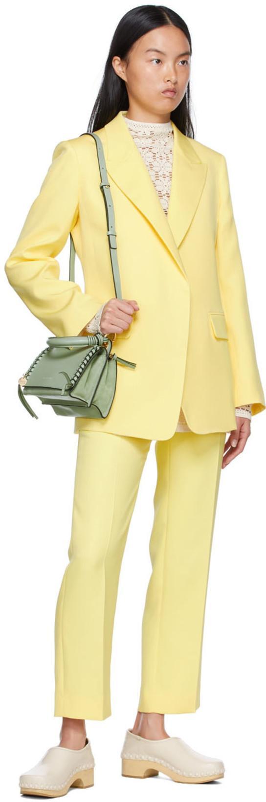 CHLOÉ Straight-leg Ankle Silk Crepe Trousers In Multicolor