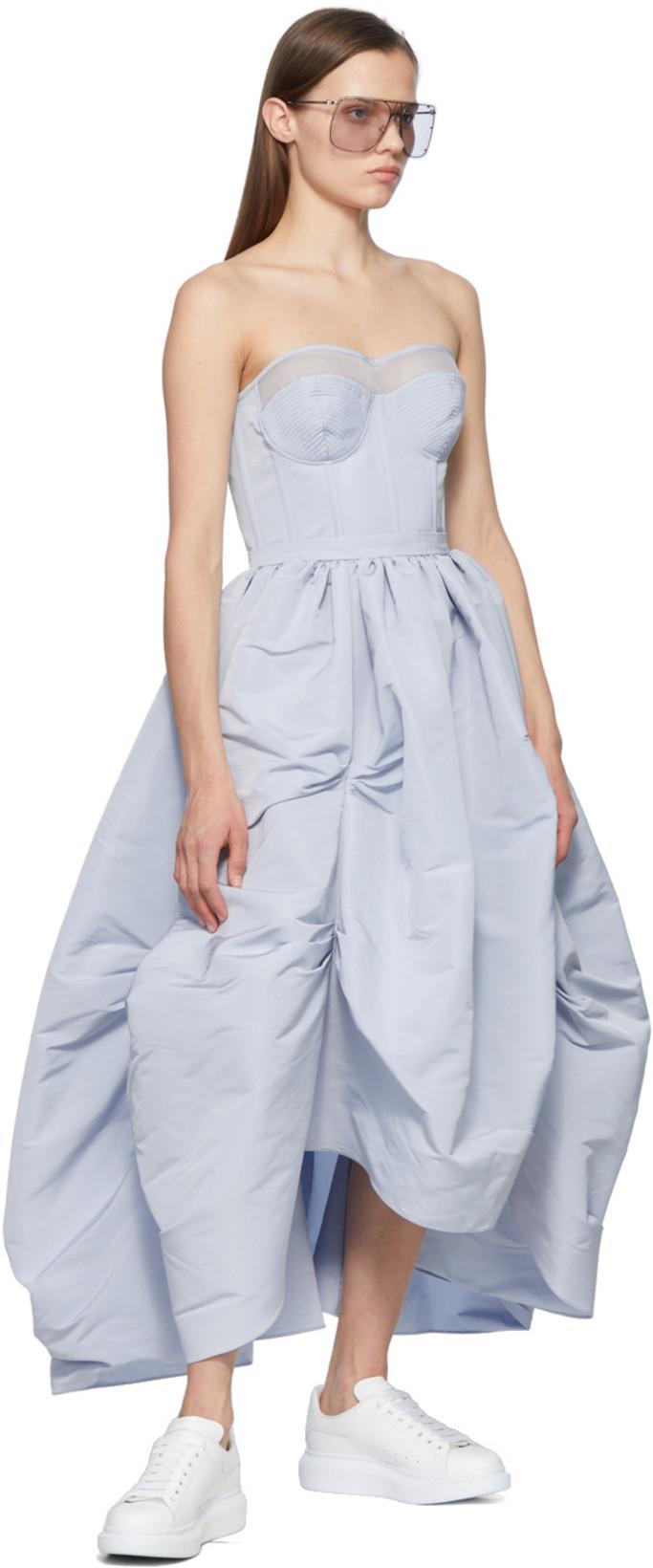 ALEXANDER MCQUEEN White Low Top Sneakers With Logo Lettering On Tongue And Heel In Leather Woman