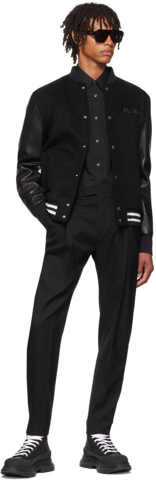 ALEXANDER MCQUEEN Black Wool Trousers