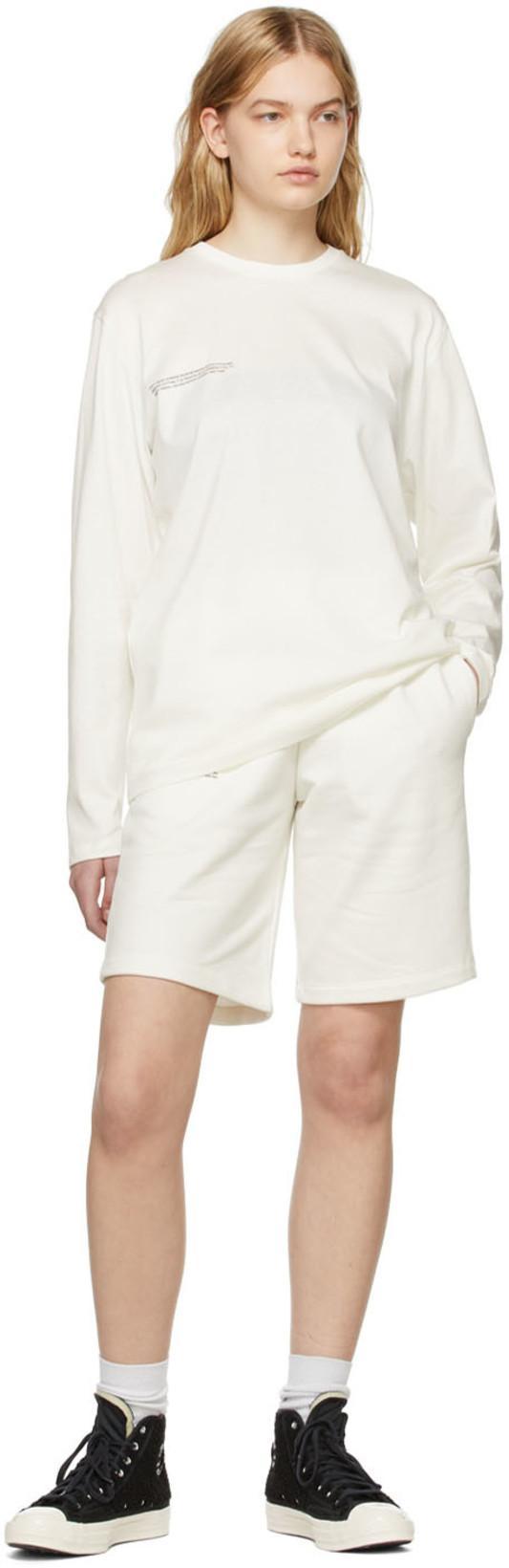 PANGAIA 365 Organic Cotton Long Shorts In Neutral